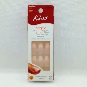 Kiss medium length nude French nails